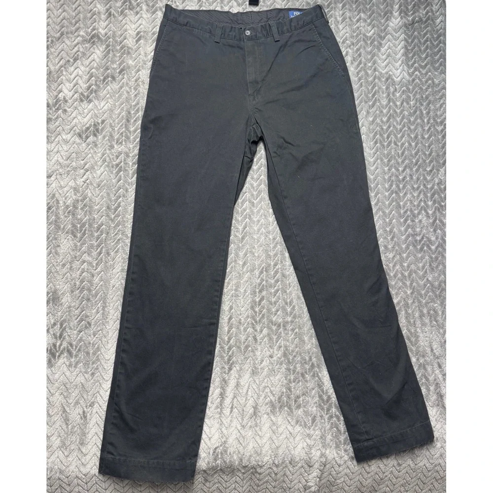 Polo Ralph Lauren Chinos 34/34 Black Excellent Classic Fit Cotton Twill (2101)